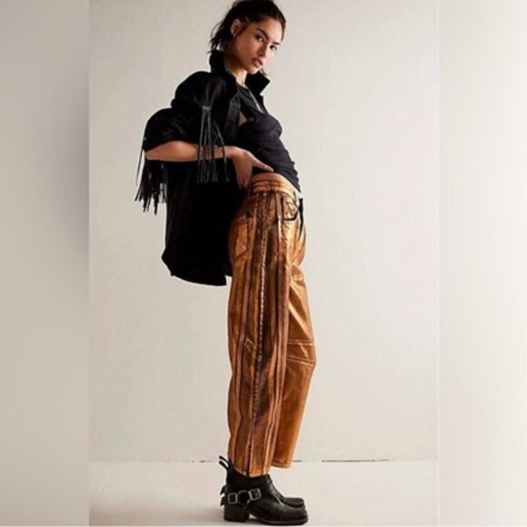 FREE PEOPLE BARREL JEANS 31 NWT - Picture 3 of 9